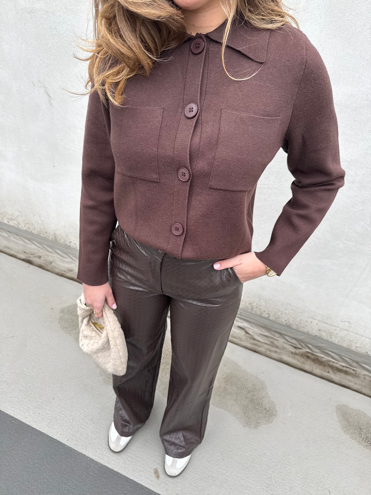 Polo Sweater - Chocolate