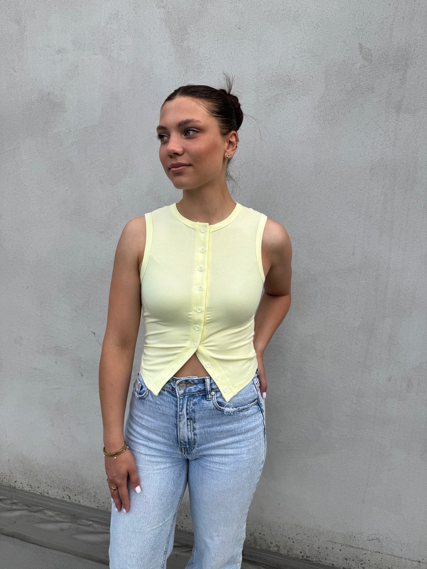 Button Top - Yellow