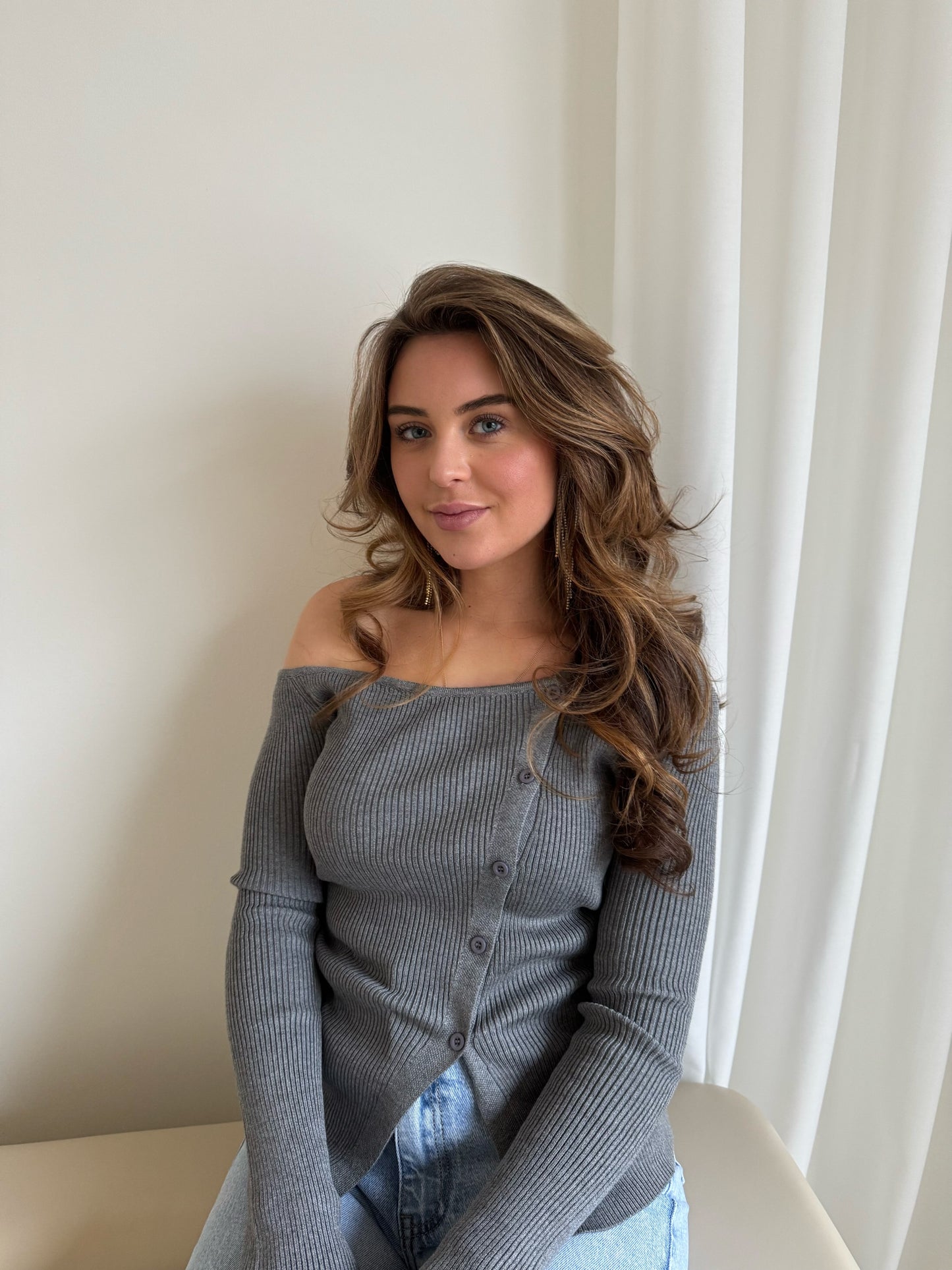Button top - Grey