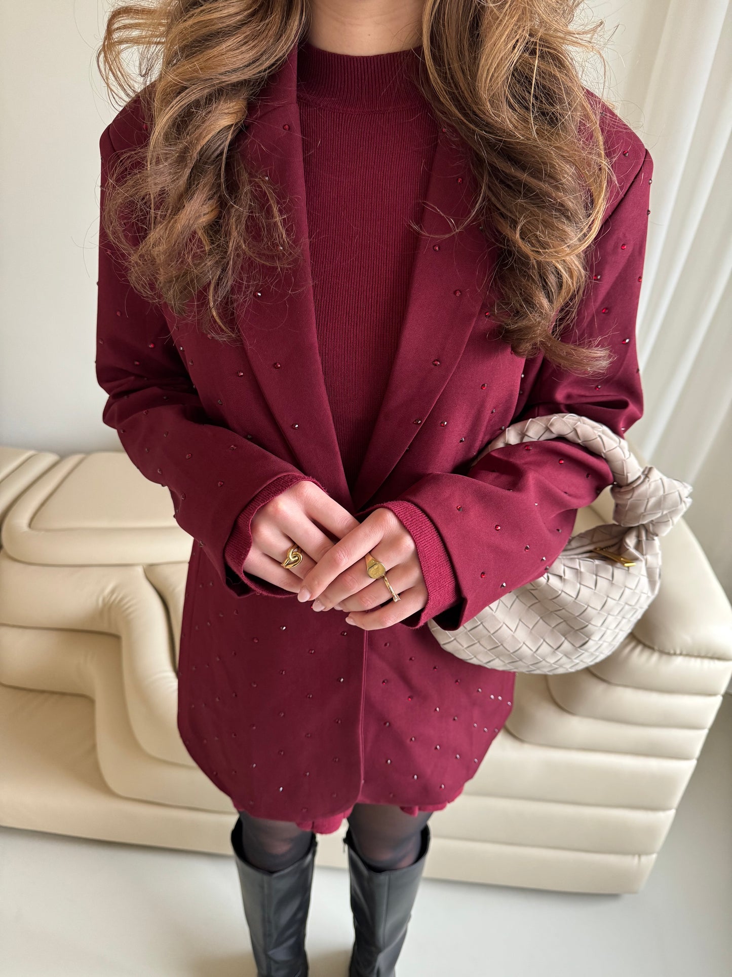Diamond blazer - Burgundy