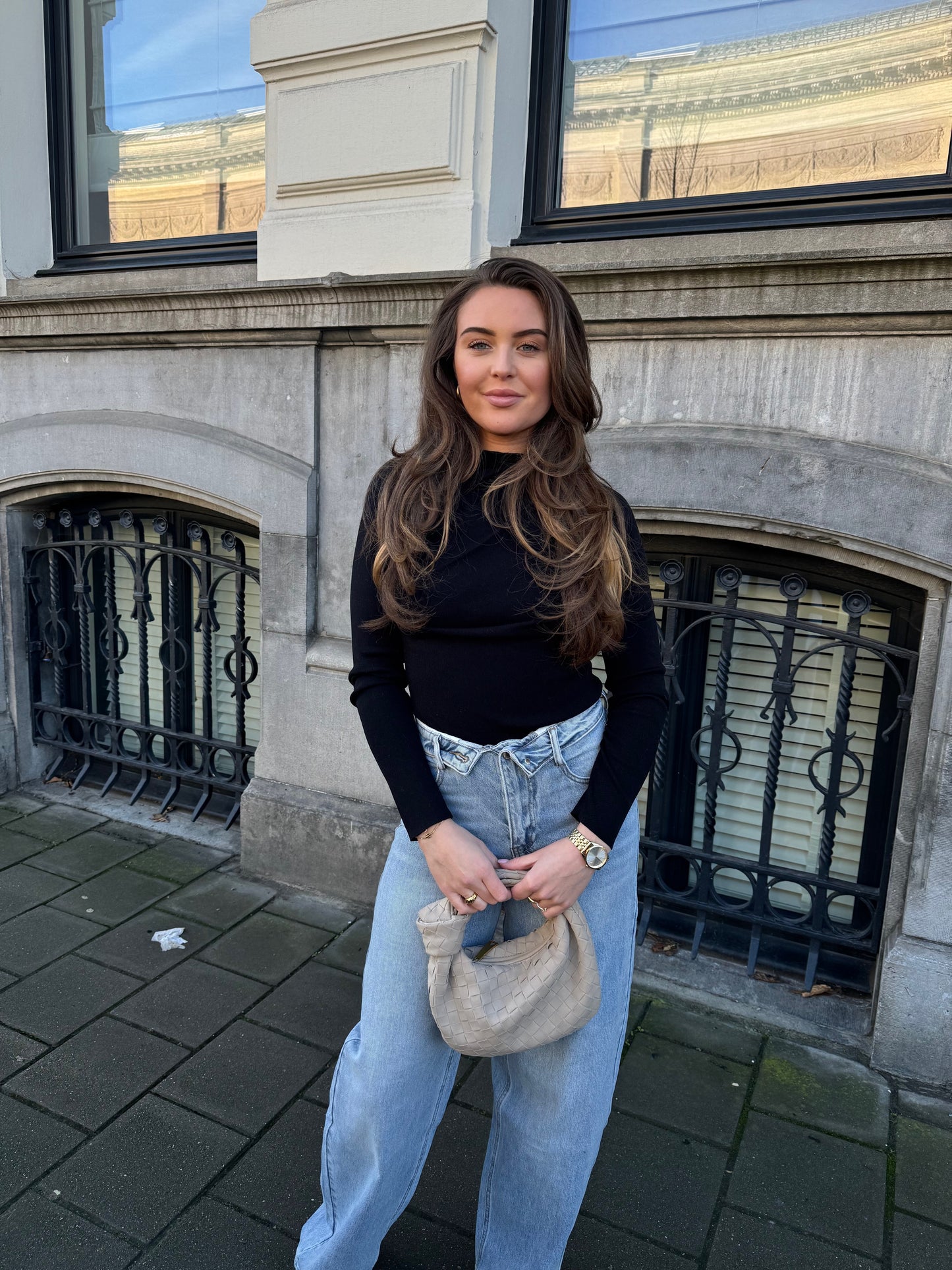 Folded Jeans - Light Blue