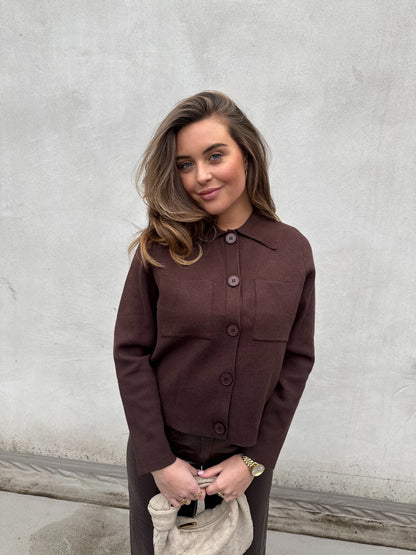 Polo Sweater - Chocolate