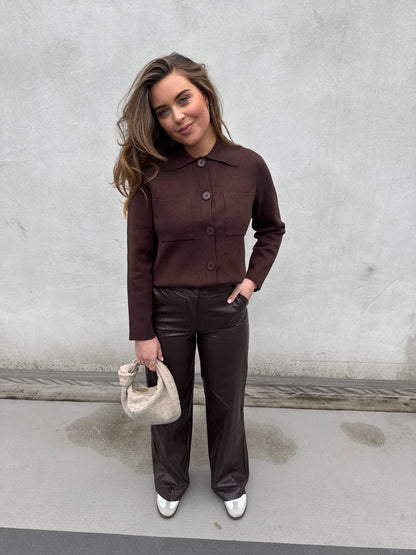 Leather Pants - Chocolate