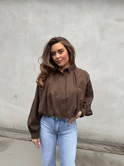 Puffy Blouse - Chocolate