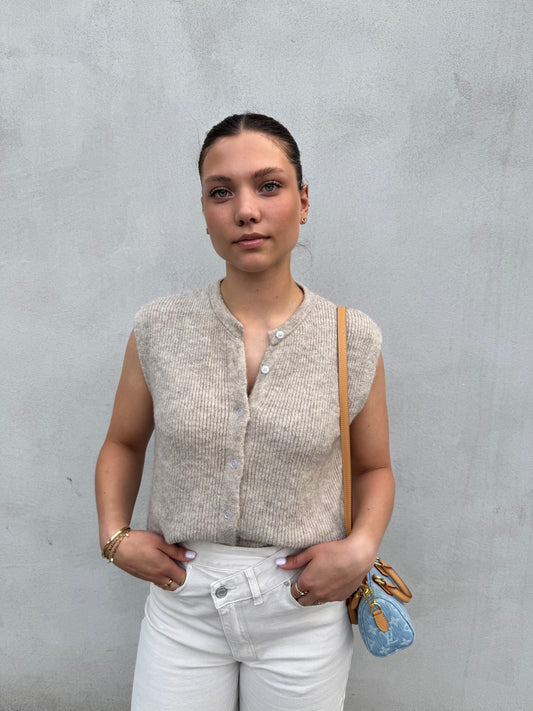 Knitted Top - Beige