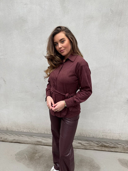 Leather Pants - Bordeaux