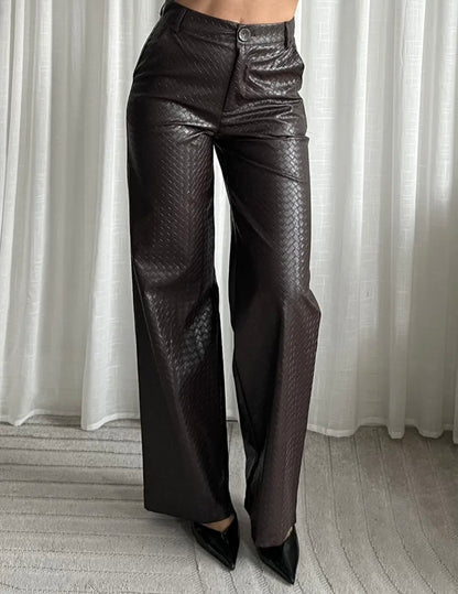 Leather Pants - Chocolate