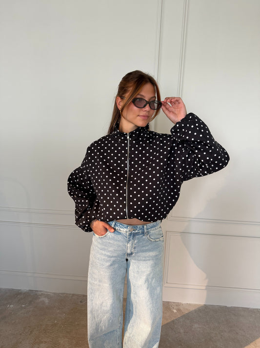 Polka Dot Jacket - Black