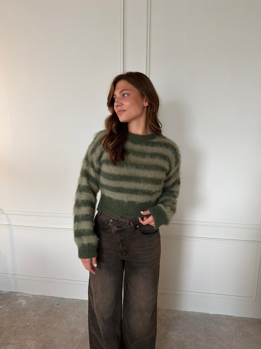 Striped Sweater - Green